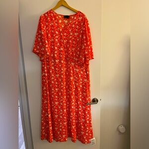 ASOS Orange Plus-size Midi Dress